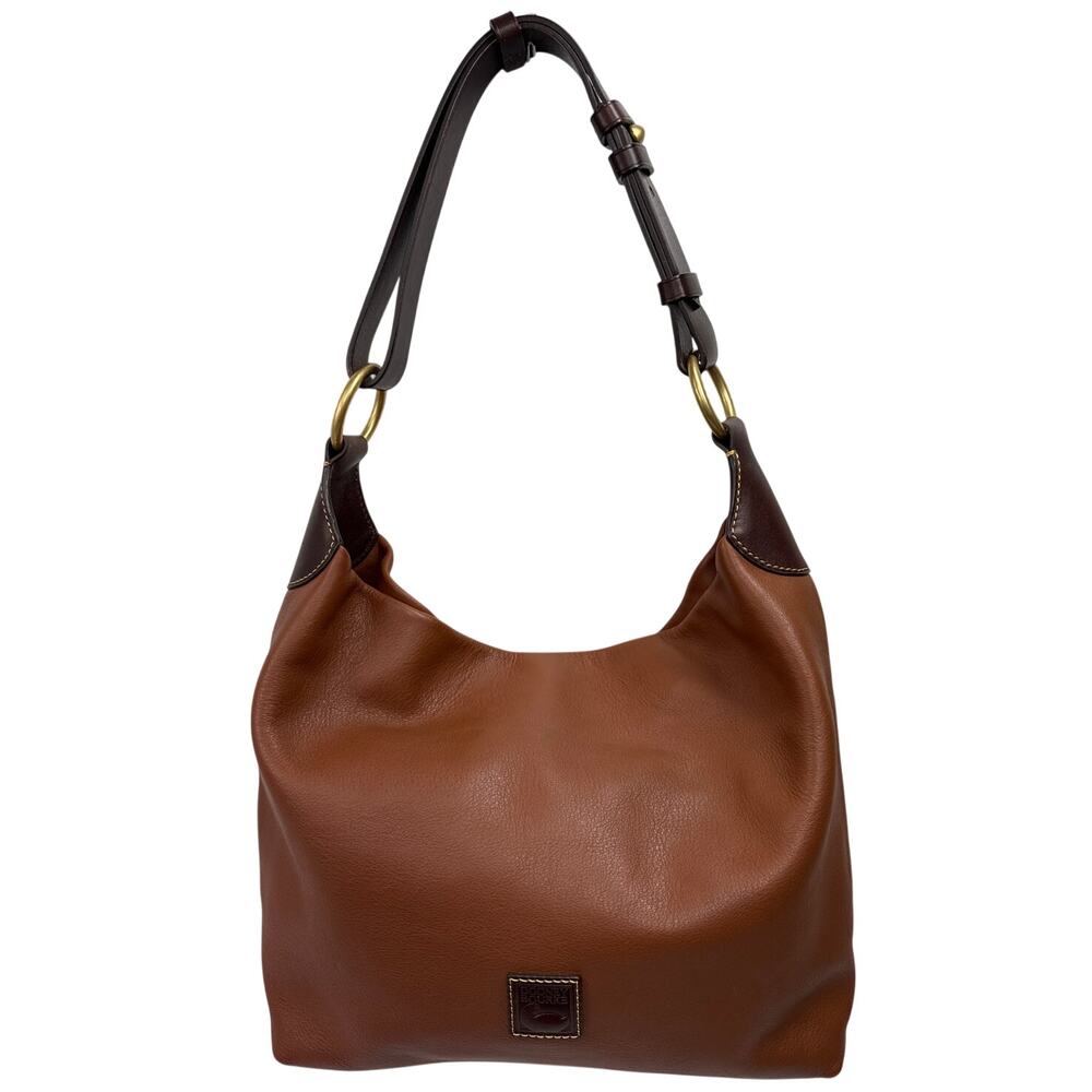 Dooney & Bourke Pebble Grain Leather Hobo, Duck Logo, Shoulder Bag